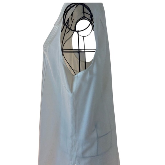 Fred David Sleeveless, Top With Embroidered Detail, EUC, Sz 14, White - Picture 3 of 6